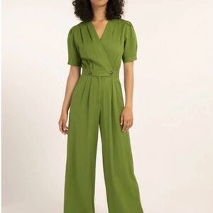 Frnch Elegant Green Jumpsuit